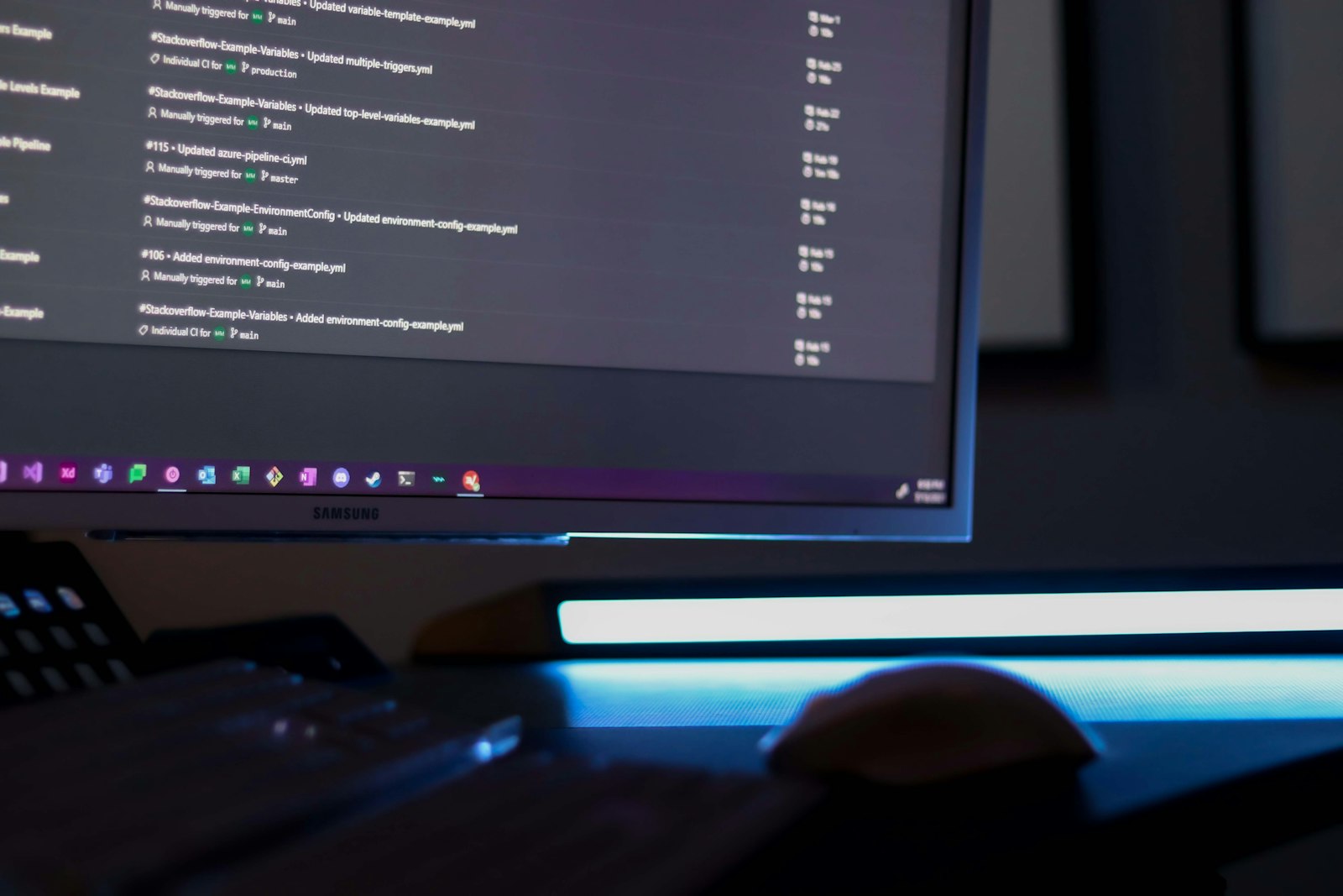 Developer dashboard interface